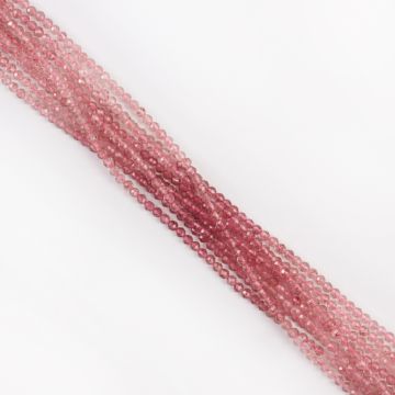 Kryształ górski truskawkowy kulka fasetowana 4mm