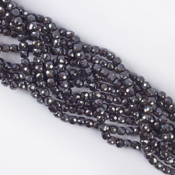 Hematyt kostka fasetowana 5mm