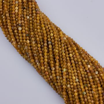 Opal żółty naturalny kulka fasetowana 4mm