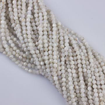 Kamień księżycowy kulka fasetowana 6mm