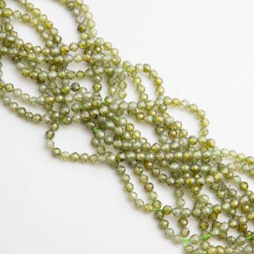 Cyrkonia kulka fasetowana 4mm - na sznury