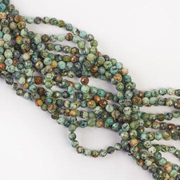 Turkus afrykański kulka fasetowana 6mm