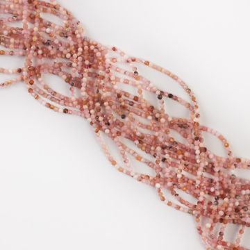 Opal różowy kulka fasetowana 2mm