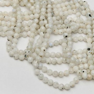 Kamień księżycowy kulka fasetowana 6mm