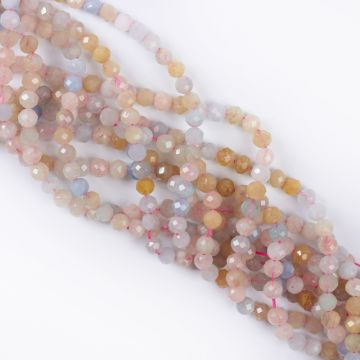 Morganit kulka fasetowana 6mm