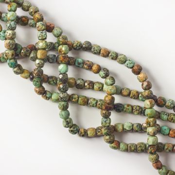 Turkus naturalny kostka fasetowana 5,5x5,5mm