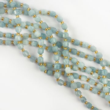 Akwamaryn baryłka fasetowana 5,5mm