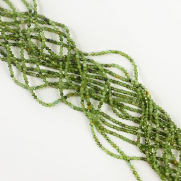 Jadeit kanadyjski kulka fasetowana 2mm