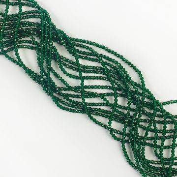 Szmaragd syntetyczny kulka fasetowana 2,5mm