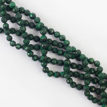 Malachit kulka fasetowana 7,5mm