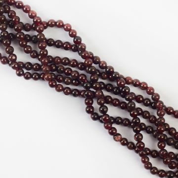 Granat kulka gładka 6mm