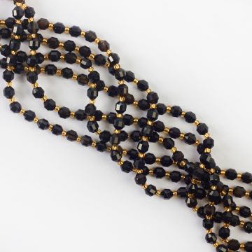 Onyks baryłka fasetowana 6mm