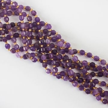 Ametyst baryłka fasetowana 6,5mm