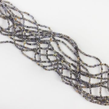 Tanzanit kulka fasetowana 2mm