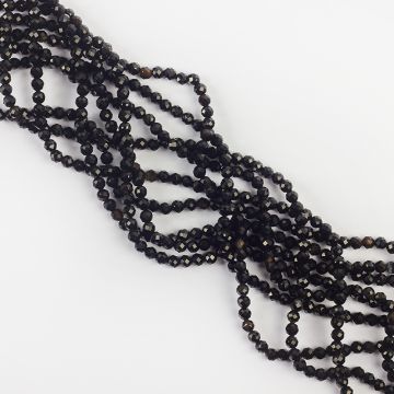Czarny agat kulka fasetowana 4mm