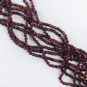 Czerwone tygrysie oko kulka fasetowana 4mm Czerwone tygrysie oko kulka fasetowana 4mm