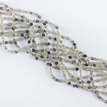 Kryształ górski z rutylem kulka fasetowana 3,5mm