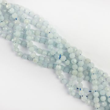 Akwamaryn kulka fasetowana 6mm