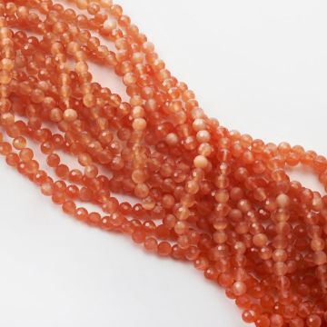 Kocie oko kulka fasetowana pomarańczowa 5,5mm