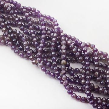 Ametyst kulka gładka powlekana perłowo 6mm Ametyst kulka gładka powlekana perłowo 6mm
