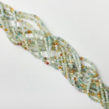 Amazonit kostka fasetowana 3-3,5mm