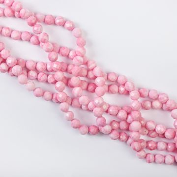 Różowa muszla kulka fasetowana 6,5mm