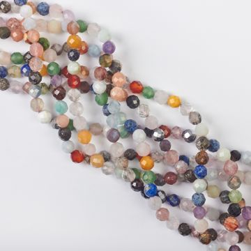 Mix kamieni kulka fasetowana 6mm