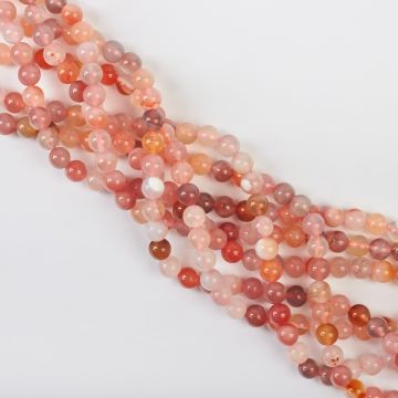 Agat pastelowy kulka gładka 6-7mm