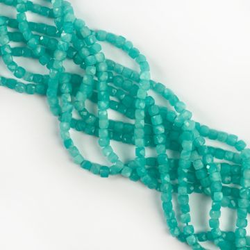 Amazonit kostka fasetowana 4mm