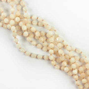 Kamień księżycowy baryłka fasetowana 6mm Kamień księżycowy baryłka fasetowana 6mm