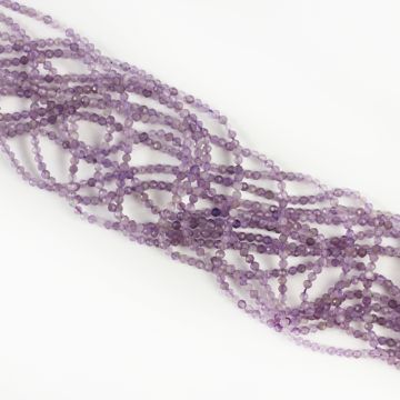 Ametyst kulka fasetowana 2mm