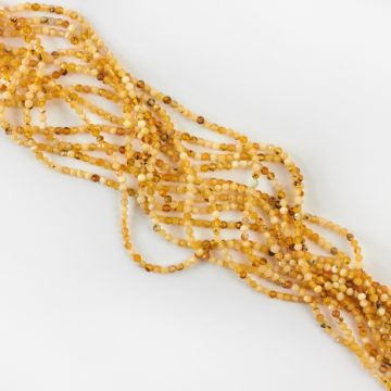 Opal żółty kulka fasetowana 2mm