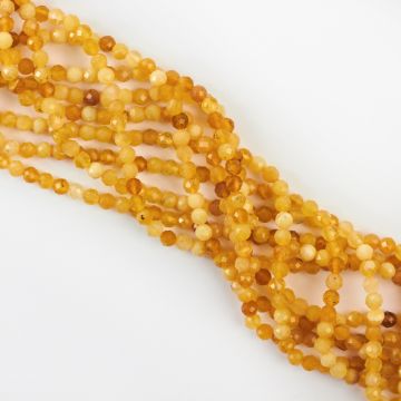 Opal żółty kulka fasetowana 5mm