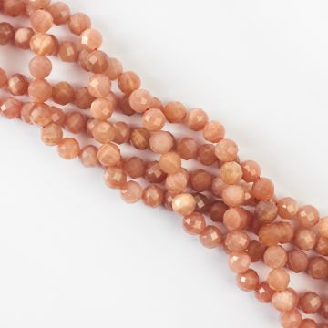 Kamień słoneczny pomarańczowy kulka fasetowana 8mm