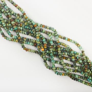 Turkus oponka fasetowana 3,5x4mm