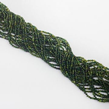 Zielony turmalin kulka fasetowana 2mm