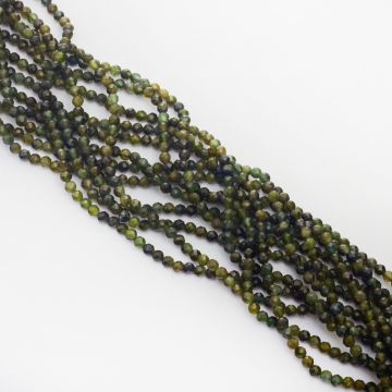 Zielony turmalin kulka fasetowana 3mm