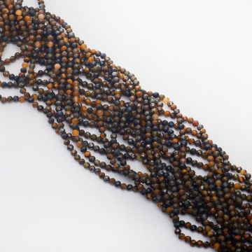 Tygrysie oko kulka fasetowana 2,5mm