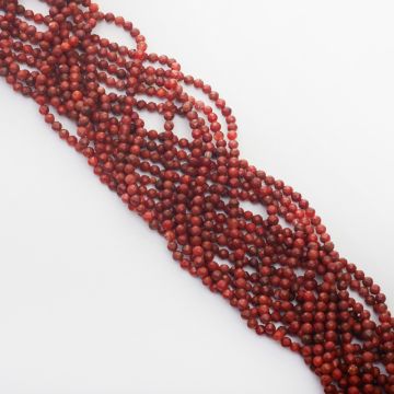 Jaspis czerwony kulka fasetowana 3mm