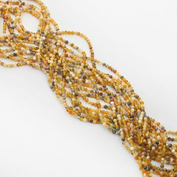 Opal żółty kulka fasetowana 2mm