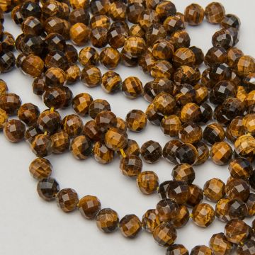 Tygrysie oko kulka fasetowana 8,5mm