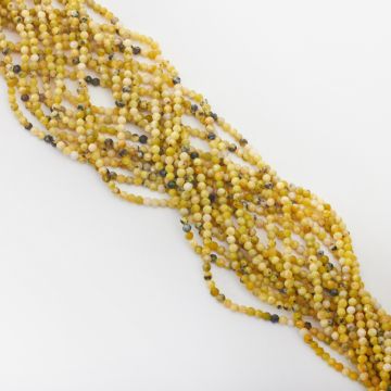 Żółty turkus kulka fasetowana 2,5mm