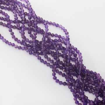 Ametyst kulka fasetowana diamond cut 4mm Ametyst kulka fasetowana diamond cut 4mm