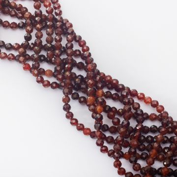 Granat kulka fasetowana 5mm