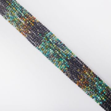 Turkus naturalny kulka fasetowana cieniowana 2,5mm