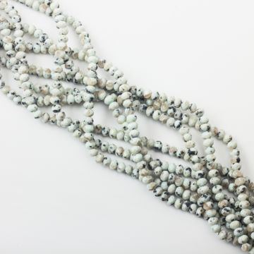 Jaspis dalmatyńczyk oponka fasetowana 6-4,5mm