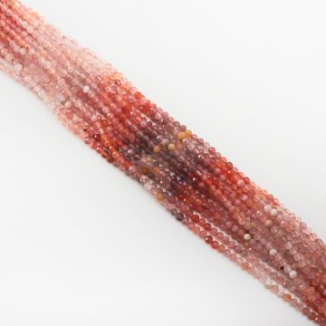 Agat kulka fasetowana cieniowana 3-3,5mm