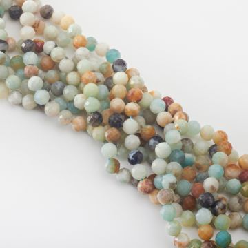 Amazonit kulka fasetowana 8mm