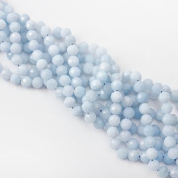 Akwamaryn kulka fasetowana 8mm