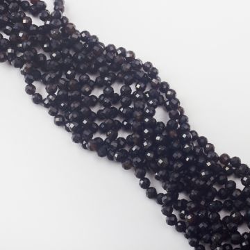 Czarny agat kulka fasetowana 6mm